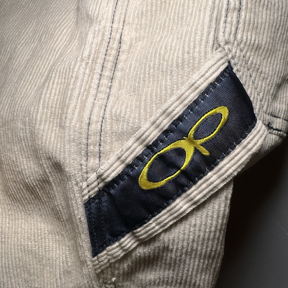 Ocean Pacific Carpenter Corduroy Pants Youth L Off White Drawstring Vintage 90s - Picture 7 of 12